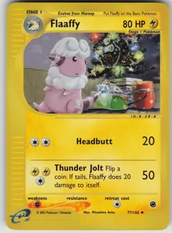 Pokemon TCG Flaaffy Uncommon Reverse Holo Expedition 077/165 - Image 1