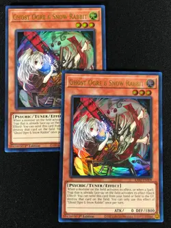 Yugioh Ghost Ogre & Snow Rabbit RA02-EN009 1st Ultra x2 (NM) - Image 1