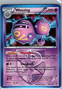 Weezing (Team Plasma) 58/135 Holo Plasma Storm - Pokemon Card - NM - Image 1