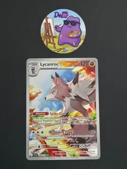Pokemon TCG Lycanroc 166/159 - Journey Together Illlustartion Rare Card - Image 1