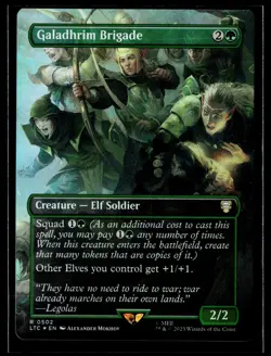 MTG - Galadhrim Brigade - Borderless - FOIL - 502 - Tales of Middle-Earth LP - Image 1