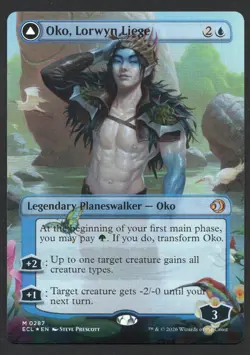 MTG Oko, Lorwyn Liege (Borderless) Lorwyn Eclipsed Foil #287 NM/M - Image 1