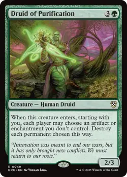 Druid Of Purification 049 R Commander Aetherdrift Near Mint Magic The Gathering - Image 1