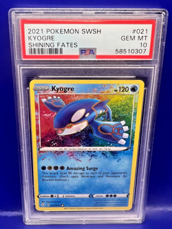 2021 Pokemon SWSH Shining Fates #021 Kyogre Amazing Rare Holo PSA 10 Gem Mint - Image 2