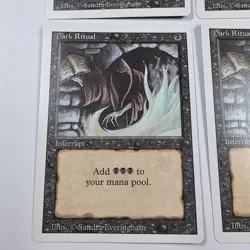MTG Magic the Gathering - 4 x Dark Ritual (a playset!) - 3rd Revised Ed - LP/EX - Image 2