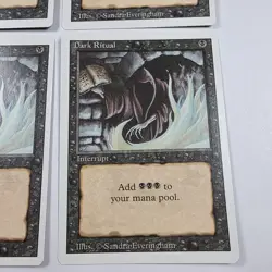 MTG Magic the Gathering - 4 x Dark Ritual (a playset!) - 3rd Revised Ed - LP/EX - Image 3