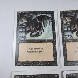 MTG Magic the Gathering - 4 x Dark Ritual (a playset!) - 3rd Revised Ed - LP/EX - Image 4