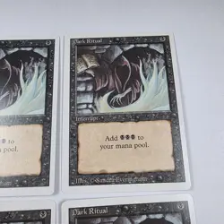 MTG Magic the Gathering - 4 x Dark Ritual (a playset!) - 3rd Revised Ed - LP/EX - Image 5