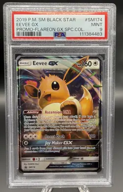Pokemon TCG Eevee GX PSA 9 2019 SM Black Star Promo SM174 Holo - Image 1