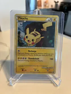 Pokemon TCG Pikachu HGSS03 HeartGold SoulSilver Black Star Promo Holo 2010 DMG - Image 1