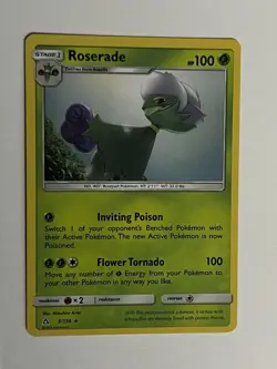 Roserade 5/156 Rare Ultra Prism Sun & Moon Pokemon Card NM - Image 1