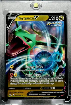 Rayquaza RARE HOLO REFRACTOR FOIL POKEMON CARD TCG TRADING CARD GAME MINT - Image 1