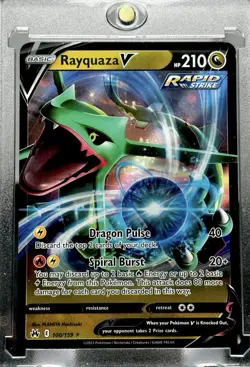 Rayquaza RARE HOLO REFRACTOR FOIL POKEMON CARD TCG TRADING CARD GAME MINT - Image 2