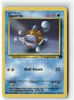 2000 Pokemon Team Rocket Squirtle 68/82 Common Near Mint English - Image 1