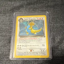 Pokemon TCG Dark Dragonite 5/82 Team Rocket Holo Rare 70 HP English 1999 - Image 1