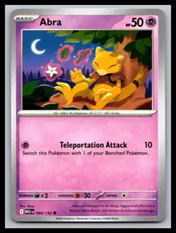 Abra 054/132 Common Mega Evolution Pokemon Near Mint - Image 1