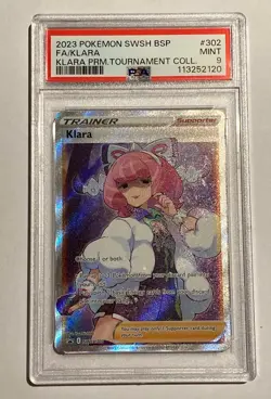 Klara Full Art Black Star Promo PSA 9 MINT 2023 Pokemon Premium Tournament #302 - Image 1