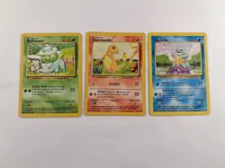 Pokemon Base Set Starters - Bulbasaur Charmander Squirtle - Exact Cards! - Image 1