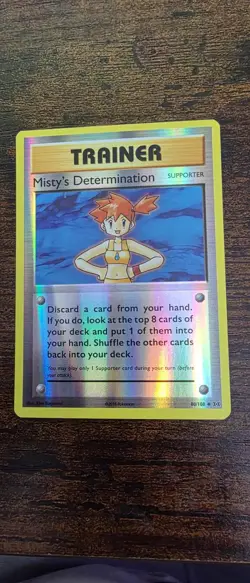 Misty's Determination 80/108 Uncommon Evolutions Pokemon Reverse Holo Near Mint - Image 1