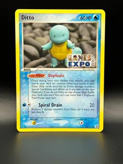 🔥GAMES EXPO (Ditto- Squirtle) Ex Delta Species 64/113-Rare Pokemon Promo NM+ - Image 1
