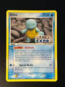 🔥GAMES EXPO (Ditto- Squirtle) Ex Delta Species 64/113-Rare Pokemon Promo NM+ - Image 2