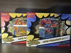 Pokemon Ascended Heroes Mega Emboar EX Box And Mega Feraligatr EX box Sealed - Image 1