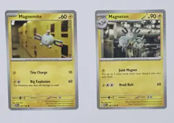 Pokemon TCG | Magnemite 81/165 & Magneton 82/165 LOT Common SV 151 YUKA MORII - Image 1