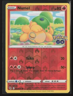 Numel 013/078 Common Pokemon GO Pokemon Reverse Holo Lightly Played - Image 1