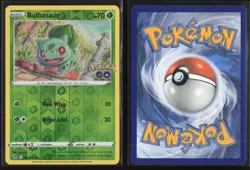 Bulbasaur 001/078 Common Pokemon GO Pokemon Reverse Holo Near Mint - Image 3