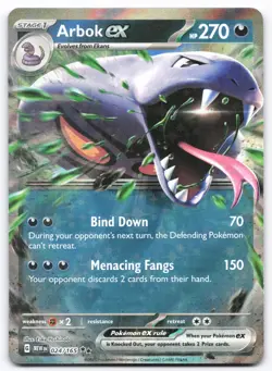 Arbok ex 024/165 MEW NM 151 Double Rare Pokemon Eske Yoshinob - Image 1