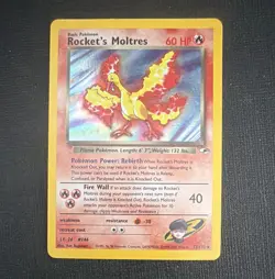 Pokemon TCG Rocket's Moltres 12/132 Gym Heroes Holo Rare 60 HP 2000 English - Image 1