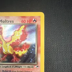 Pokemon TCG Rocket's Moltres 12/132 Gym Heroes Holo Rare 60 HP 2000 English - Image 3