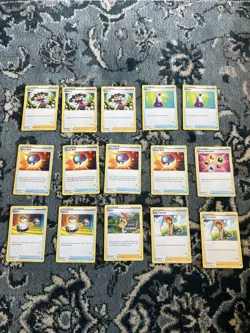 Pokemon : Battle Academy 2022 - PIKACHU DECK Lot Of 15 Trainer Cards Stamped - Image 1