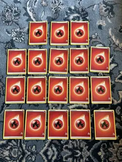 Lot Of 18 Fire Energy (Cinderace Stamped) Battle Academy 2022 Pokemon Cards - Image 1