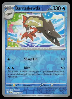 Barraskewda 063/182 Uncommon Destined Rivals Pokemon Reverse Holo Near Mint - Image 1