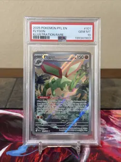 2025 POKEMON PFL EN-PHANTASMAL FLAMES ILLUSTRATION RARE #101 FLYGON PSA 10 - Image 1