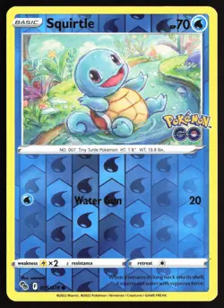 Pokemon TCG - Squirtle Reverse Holo Pokemon GO 015/078 NM - Image 1