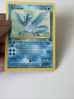 Articuno (2) - Fossil (FO) (SPANISH) (LP) Holographic Holo Pokemon Bird Ptc - Image 3