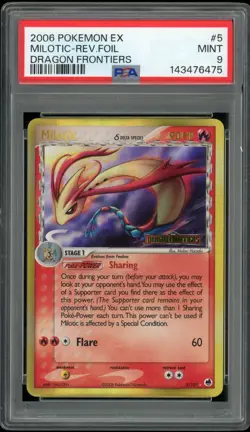 Pokemon Milotic PSA 9 Reverse Holo Stamp EX Dragon Frontiers 5/101 - Image 1