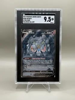 Pokemon TCG Zacian v Ultra Rare Holo Card GG48/GG70 Crown Zenith SGC 9.5 MINT - Image 1