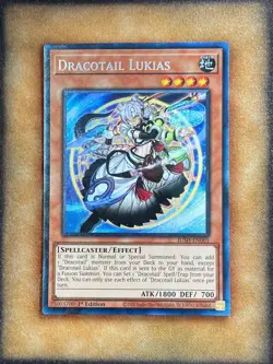 Yugioh Dracotail Lukias JUSH-EN001 Collector Rare 1st Ed NM - Image 1