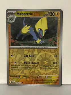 Manectric Reverse Holo 076/182 SV10: Destined Rivals NM Pokemon Fast Ship - Image 1