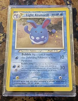 Pokemon TCG Light Azumarill Neo Destiny 13 Holo Unlimited Holo Rare - Image 1