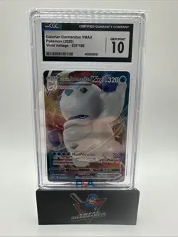 Pokemon 2020 Vivid Voltage Galarian Darmanitan VMax 37/185 Ultra Rare CGC 10 - Image 1