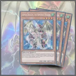 YuGiOh ARMED DRAGON, THE ARMORED DRAGON x3 | SECRET RARE ? 1ST EDITION ?? - Image 1