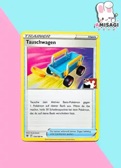 Pokemon Card - Tauschwagen 154/189 Holo Stamp Champions Promo Nintendo TCG - Image 1