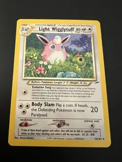 Light Wigglytuff 54/105 Neo Destiny Unlimited 2002 Pokemon Card Uncommon NM - Image 1