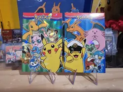 Pokemon Electric Pika Card Database - Pikachu Gallery Eevee Zard Cap - Lot Of 2 - Image 1