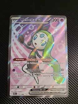 Meloetta ex - Full Art Ultra Rare - Black Bolt - 159/086 Pokemon Card NM - Image 1
