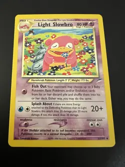 Light Slowbro 51/105 Neo Destiny Unlimited 2002 Pokemon Card Uncommon NM - Image 1